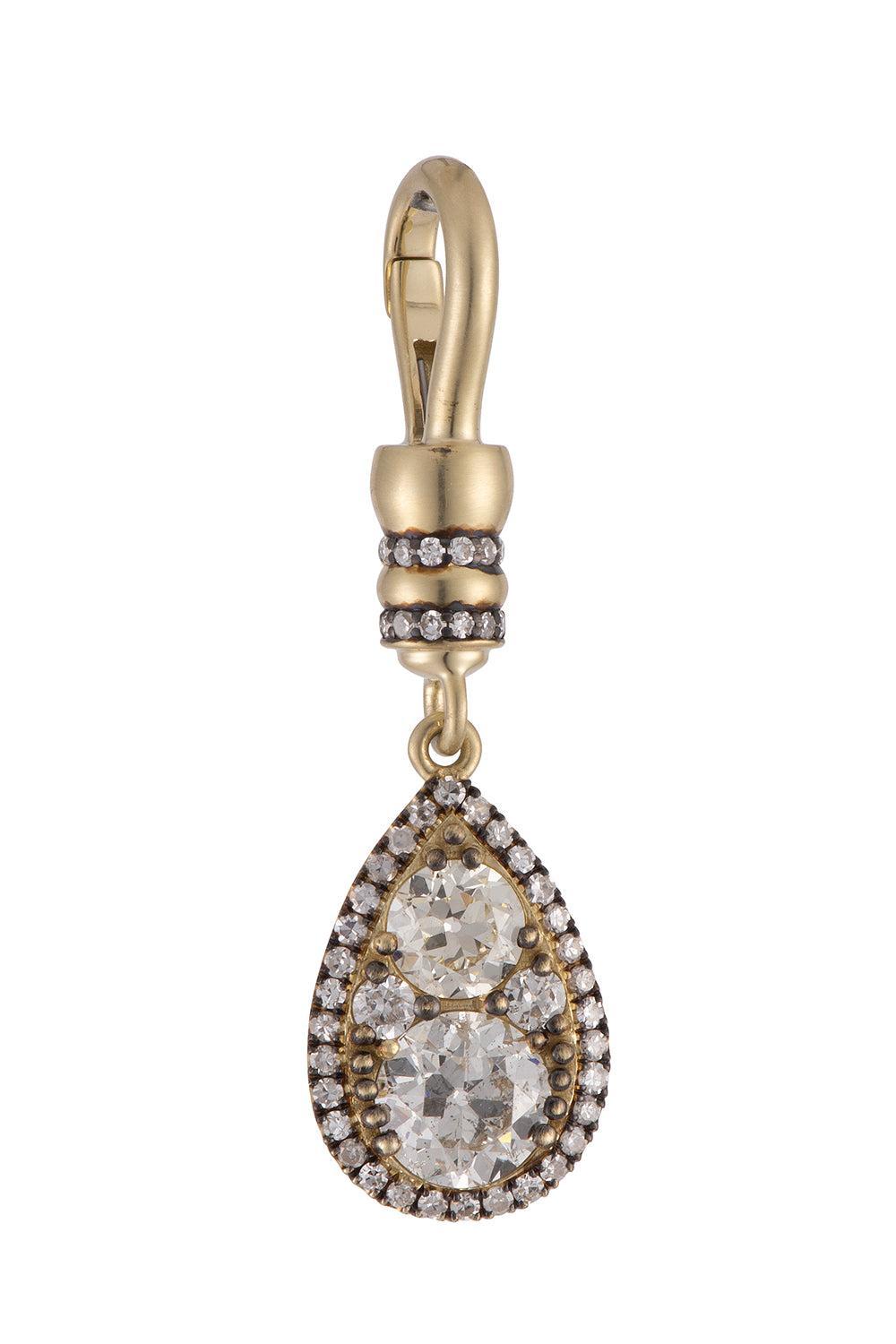 Diamond Old Europen Pear Pendant-YELLOW GOLD-JEWELRYFINE JEWELPENDANT-SYLVA & CIE