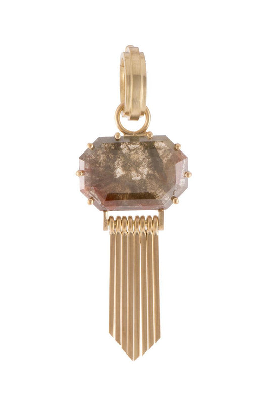 Diamond Rough Cut Sima Pendant-YELLOW GOLD-JEWELRYFINE JEWELPENDANT-SYLVA & CIE