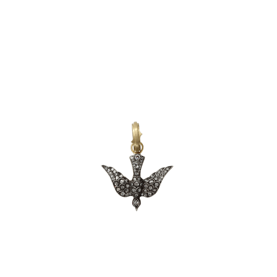 SYLVA & CIE-Diamond Swallow Pendant-YELLOW GOLD