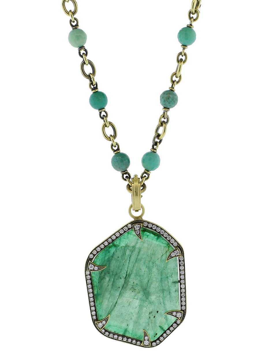 SYLVA & CIE-Emerald Slice Pendant-YELLOW GOLD