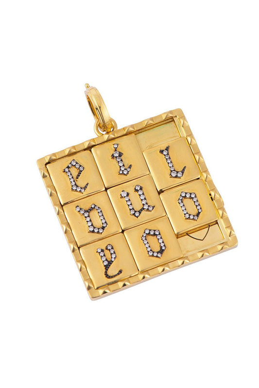 I Love You Puzzle Pendant-YELLOW GOLD-JEWELRYFINE JEWELPENDANT-SYLVA & CIE