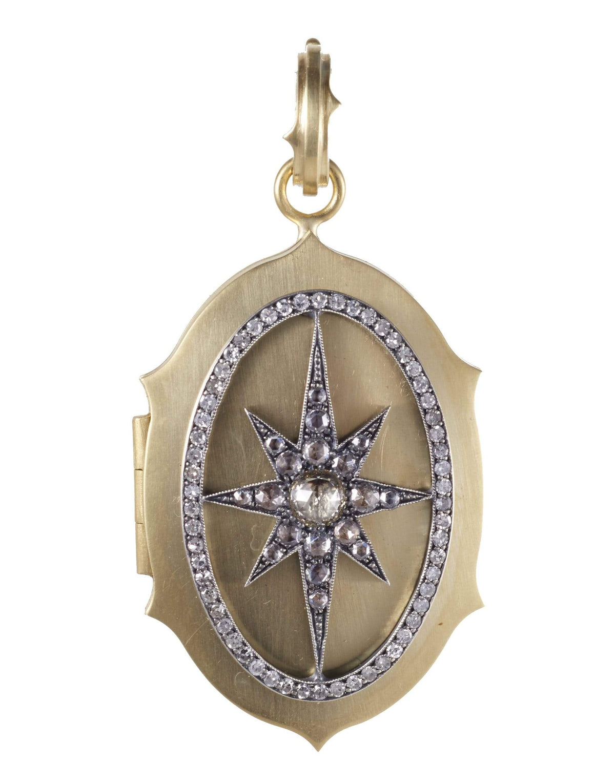 Large Diamond Locket Large Diamond Star Locket | SYLVA & CIE – Marissa Collections