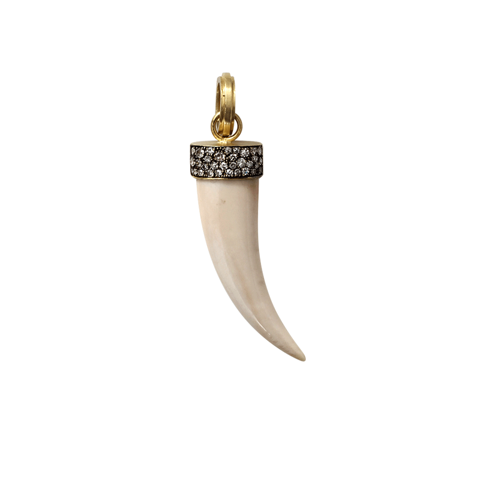 SYLVA & CIE-Mammoth Tooth Diamond Pendant-YELLOW GOLD