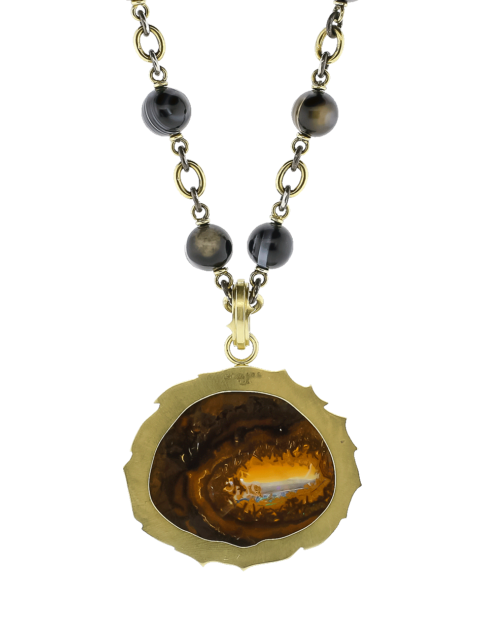 SYLVA & CIE-Opal Owl Pendant-YELLOW GOLD