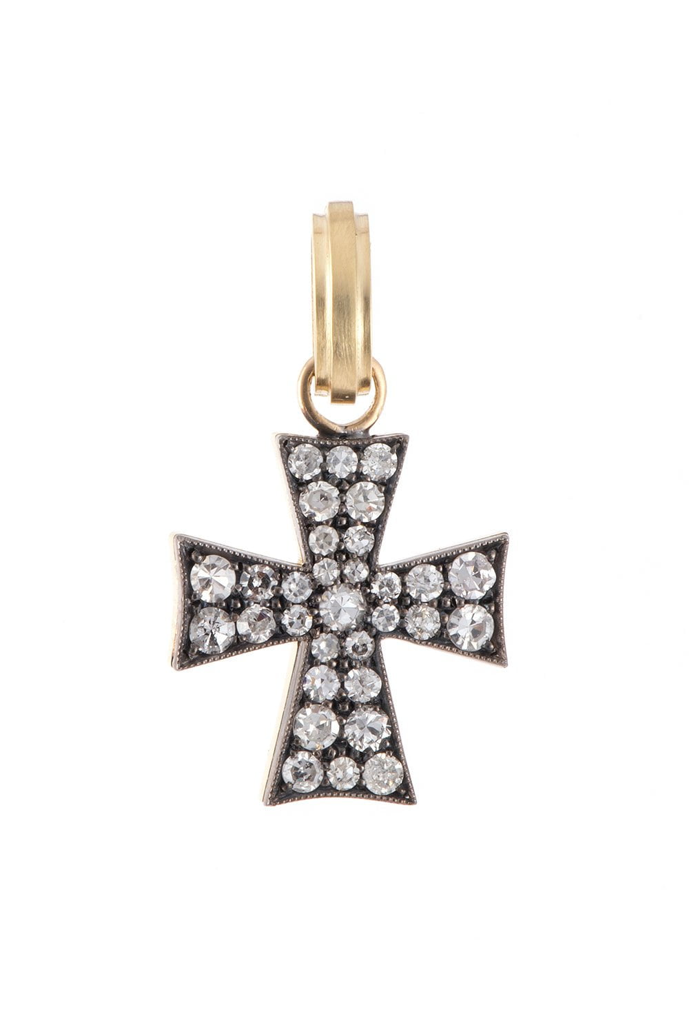 SYLVA & CIE-Small Diamond Cross Pendant-YELLOW GOLD