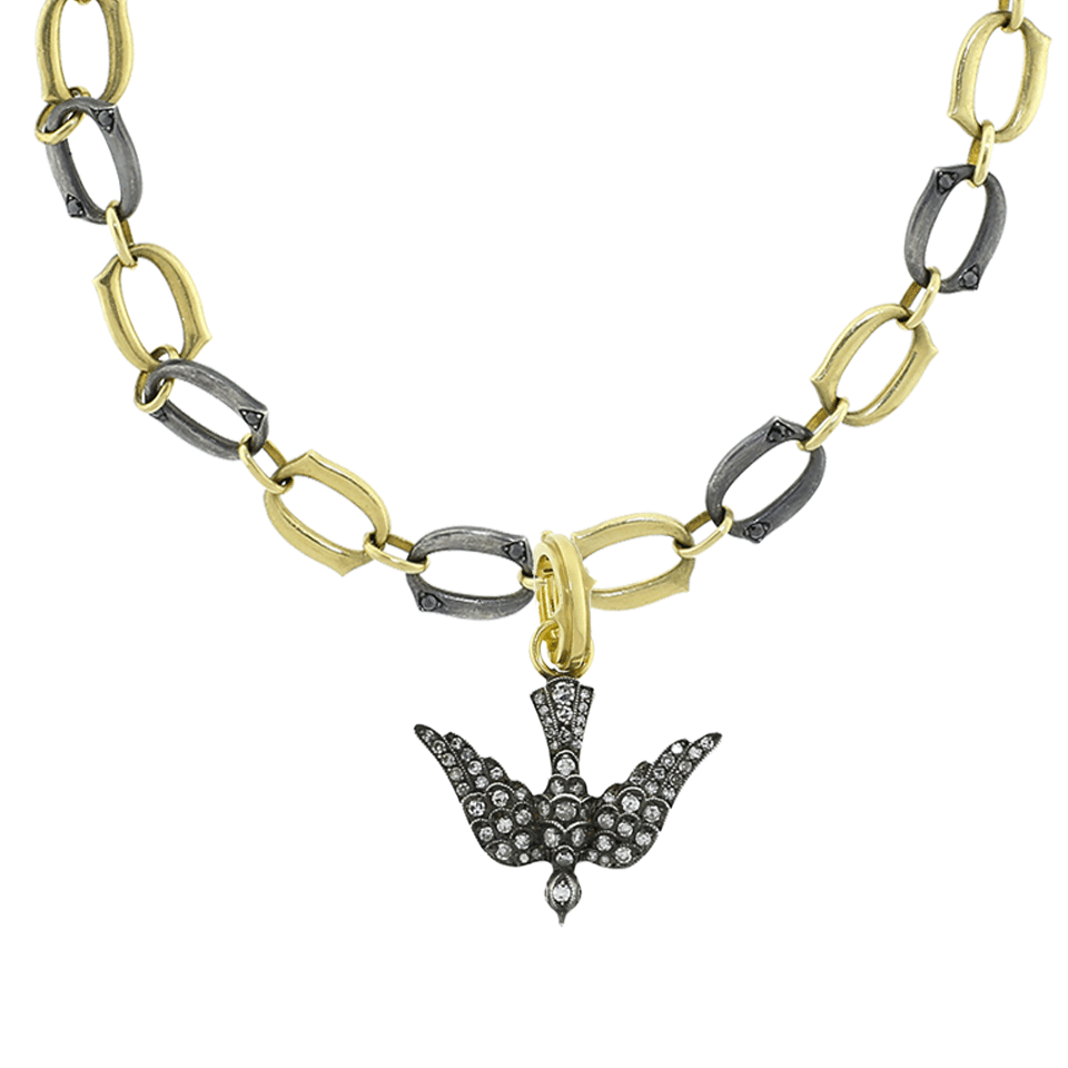 SYLVA & CIE-Swallow Diamond Pendant-YELLOW GOLD