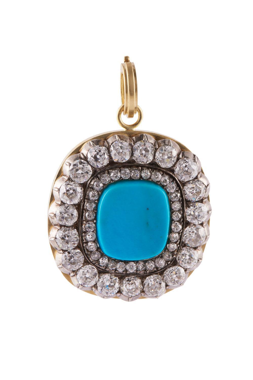 Turquoise Fame And Fortune Pendnat-YELLOW GOLD-JEWELRYFINE JEWELPENDANT-SYLVA & CIE