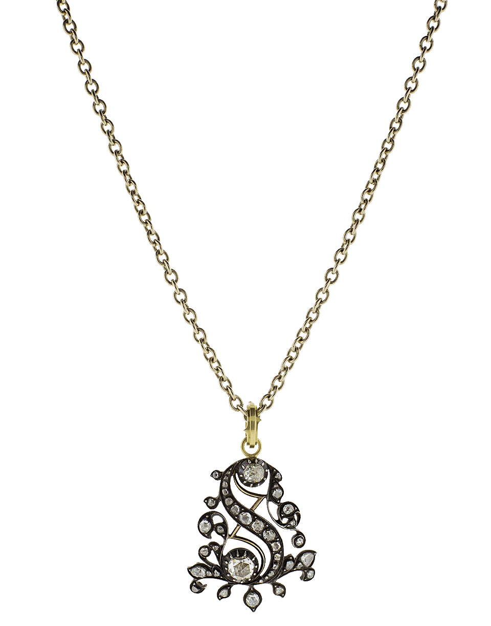 SYLVA & CIE-Vintage Georgian S Pendant-YELLOW GOLD