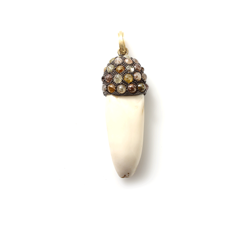 SYLVA & CIE-Walrus Ivory Pendant-YELLOW GOLD