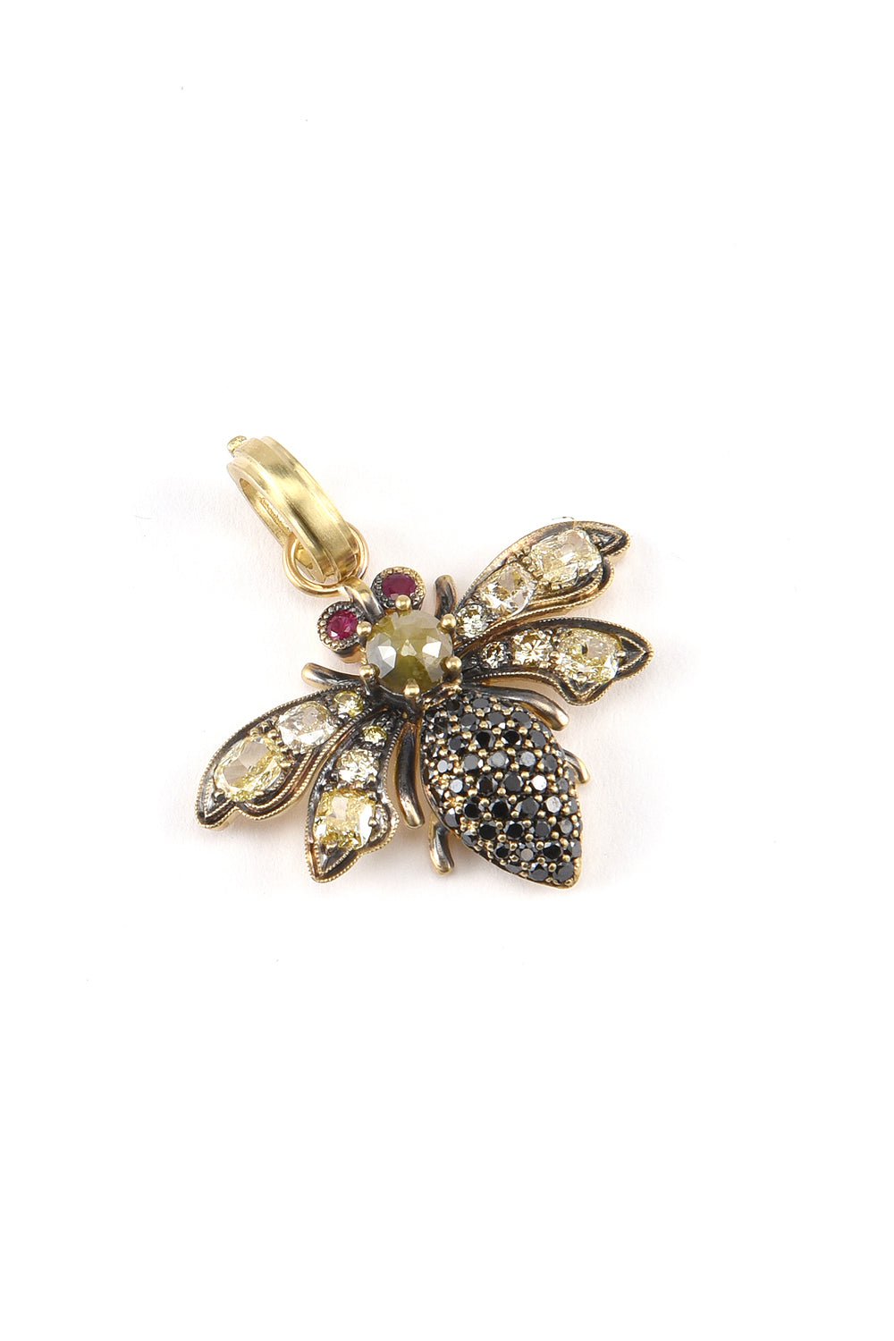 SYLVA & CIE-Yellow Diamond Bee Pendant-YELLOW GOLD