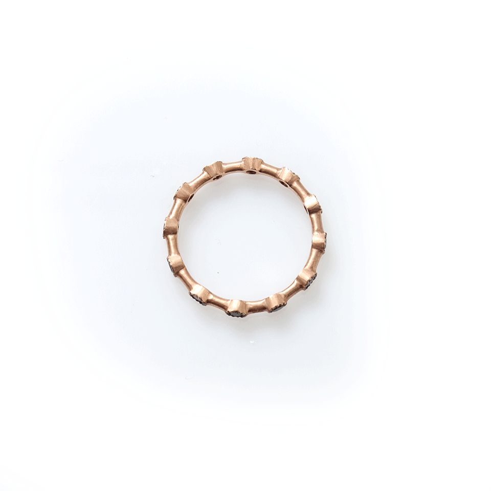SYLVA & CIE-Black Diamond Eternity Band-ROSE GOLD