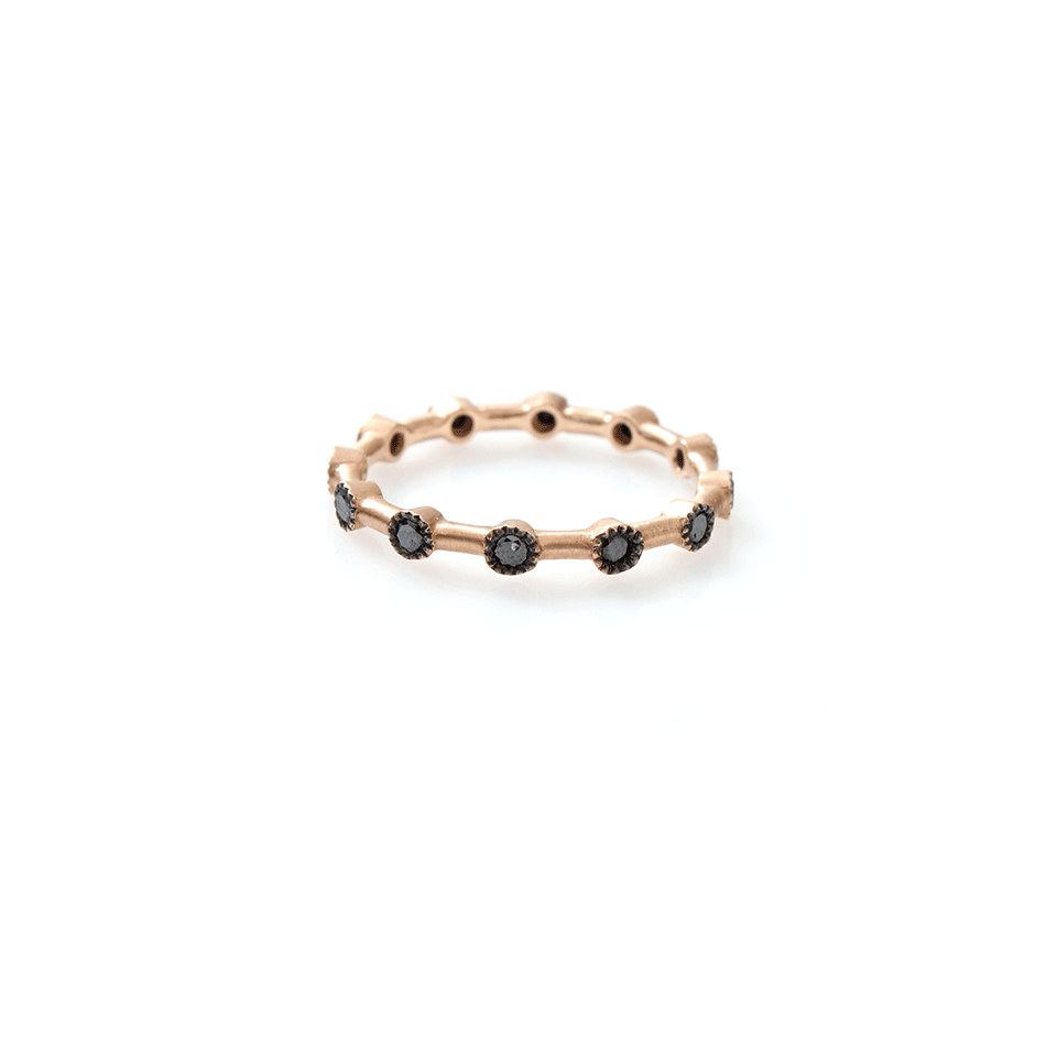 SYLVA & CIE-Black Diamond Eternity Band-ROSE GOLD