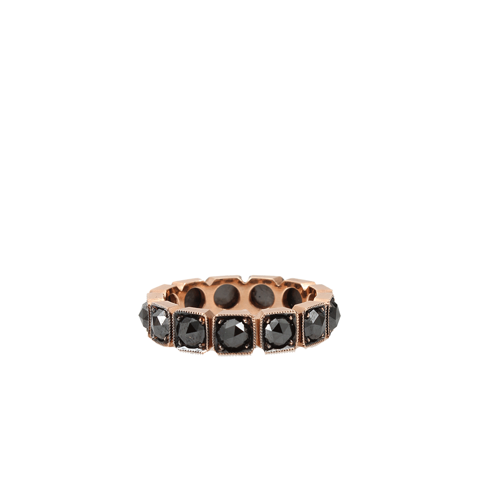 SYLVA & CIE-Black Diamond Eternity Ring-ROSE GOLD