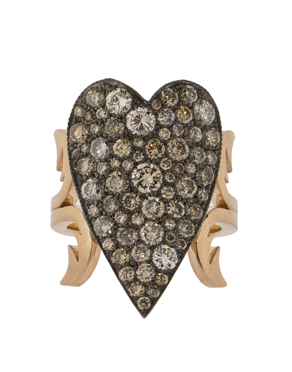 SYLVA & CIE-Champagne Diamond Heart Ring-ROSE GOLD
