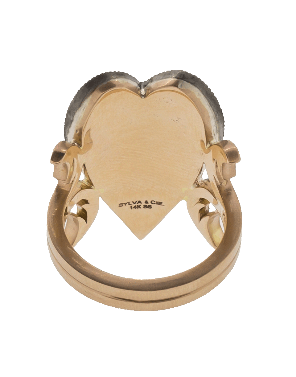 SYLVA & CIE-Champagne Diamond Heart Ring-ROSE GOLD