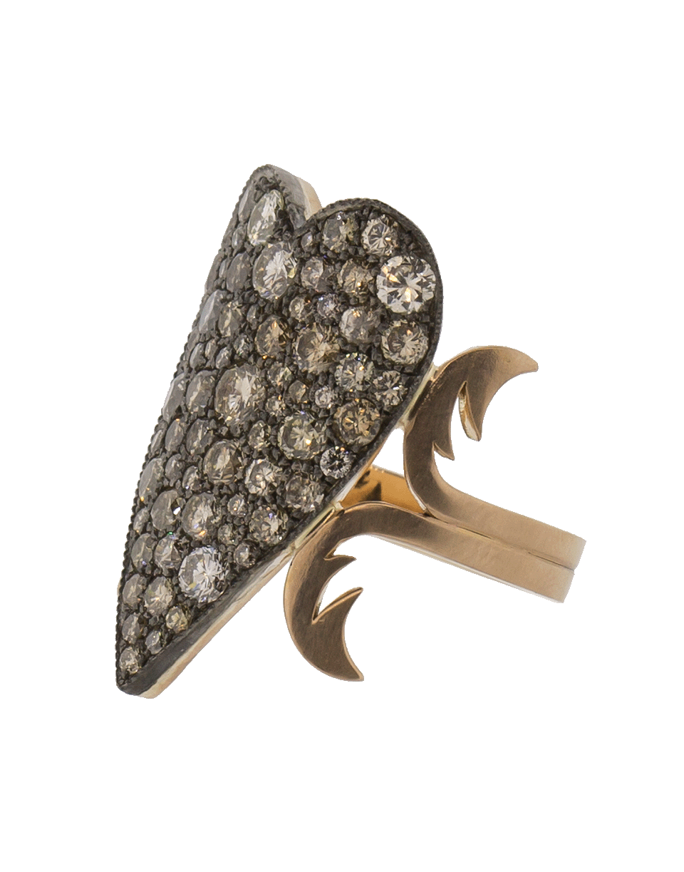 SYLVA & CIE-Champagne Diamond Heart Ring-ROSE GOLD