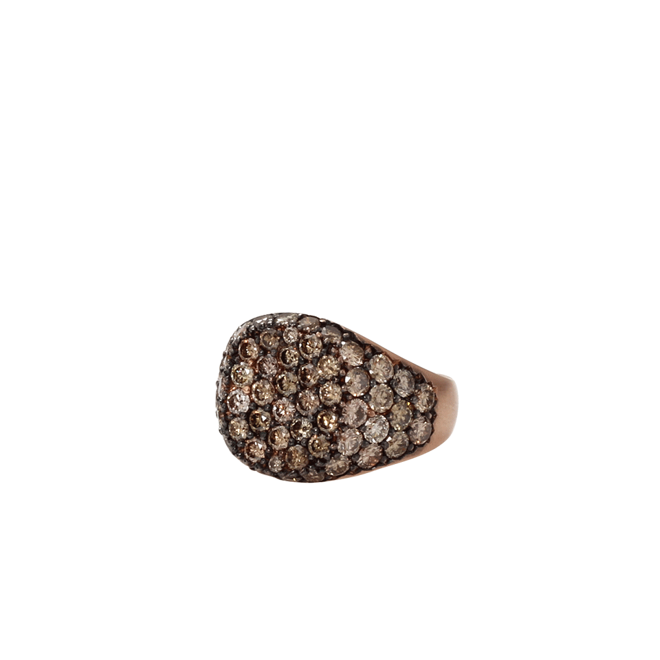 SYLVA & CIE-Champagne Diamond Signet Ring-ROSE GOLD