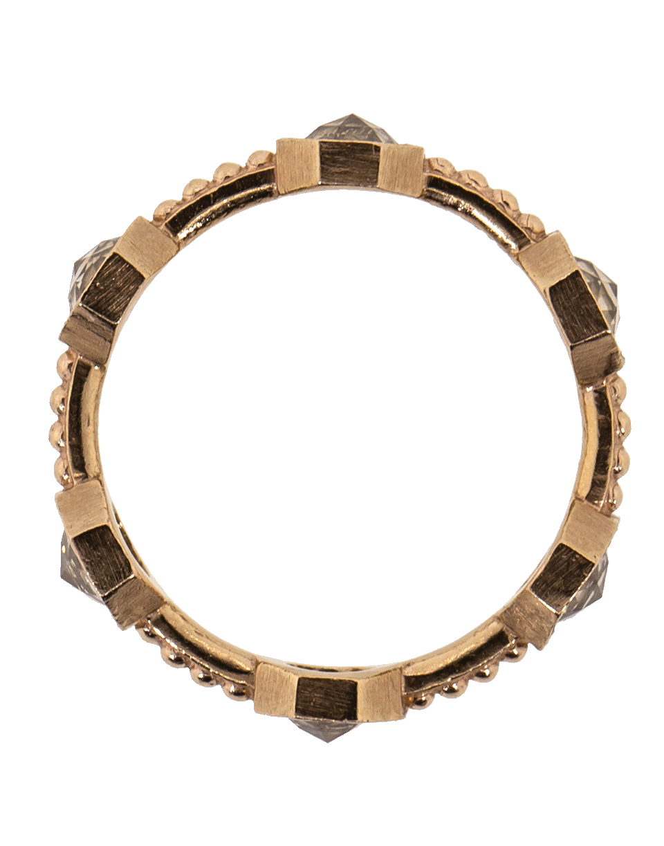 SYLVA & CIE-Rose Cut Champagne Diamond Stack Ring-ROSE GOLD