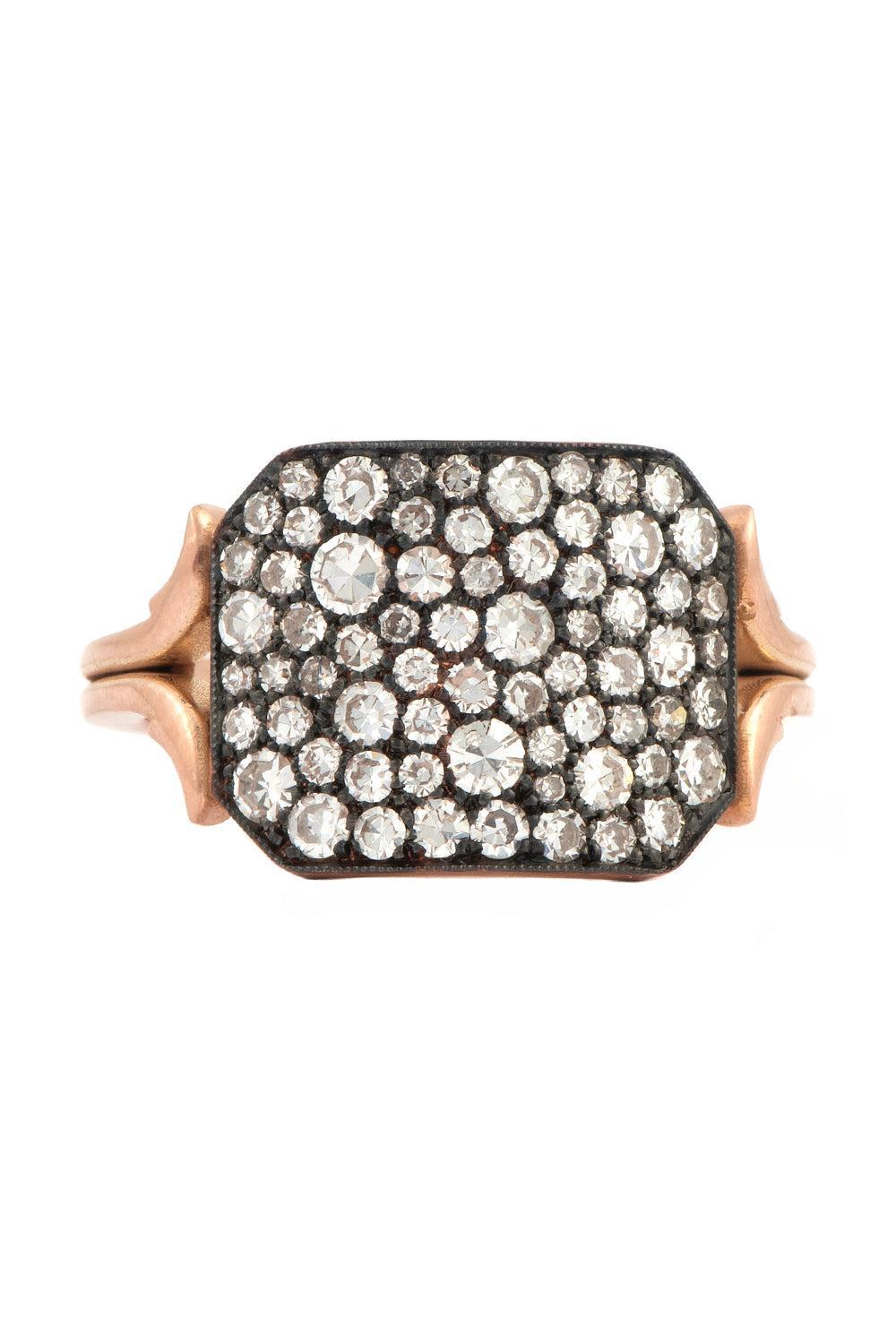 Diamond Baby Mini Ten Table Ring-ROSE GOLD-6.75-JEWELRYFINE JEWELRING-SYLVA & CIE