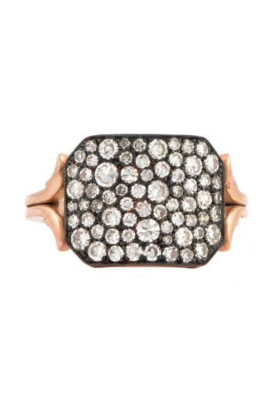 Diamond Baby Mini Ten Table Ring-ROSE GOLD-6.75-JEWELRYFINE JEWELRING-SYLVA & CIE