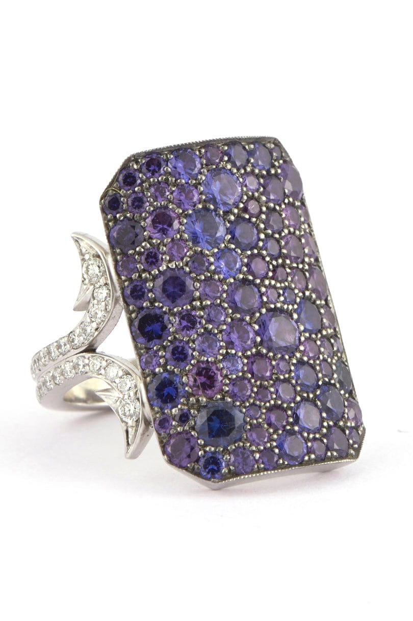 SYLVA & CIE-Sapphire Ten Table Ring-SILVER