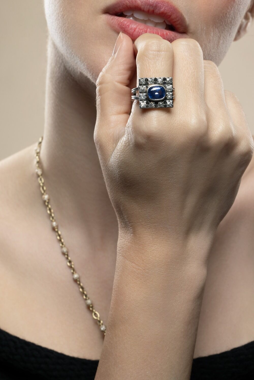 Diamond Ceylon Renee French Cut Ring-WHITE GOLD-7-JEWELRYFINE JEWELRING-SYLVA & CIE