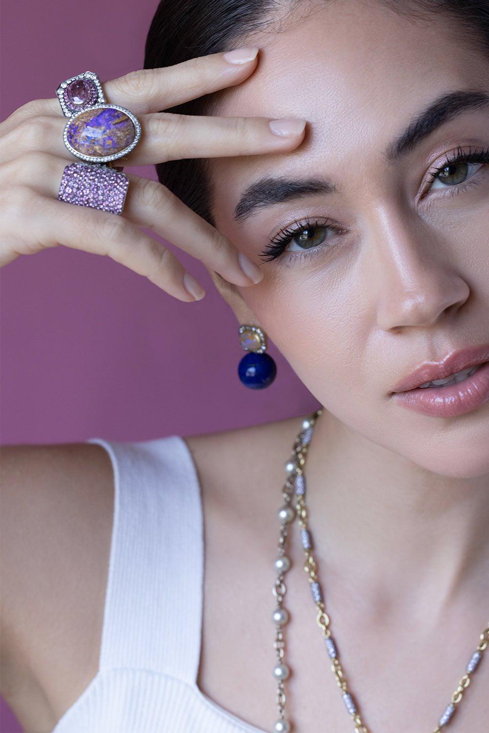 SYLVA & CIE-Renee Collection Pink Sapphire Ring-WHITE GOLD