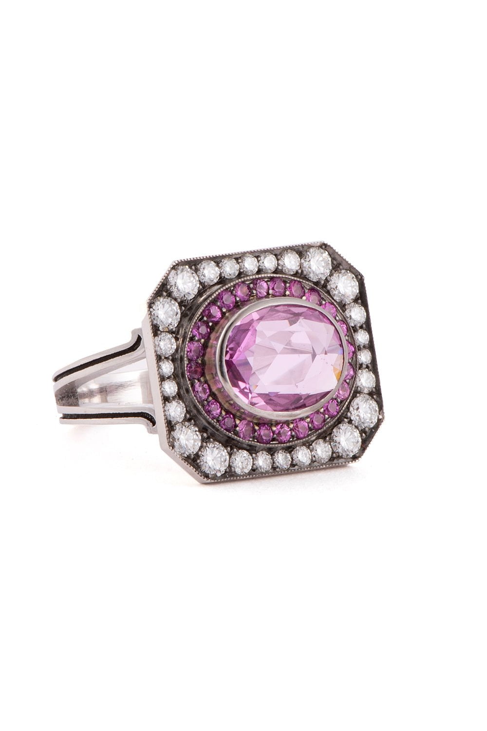 SYLVA & CIE-Renee Collection Pink Sapphire Ring-WHITE GOLD