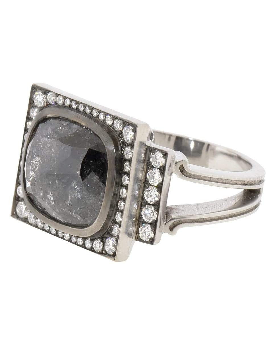 SYLVA & CIE-Rough Cut Diamond Ring-WHITE GOLD
