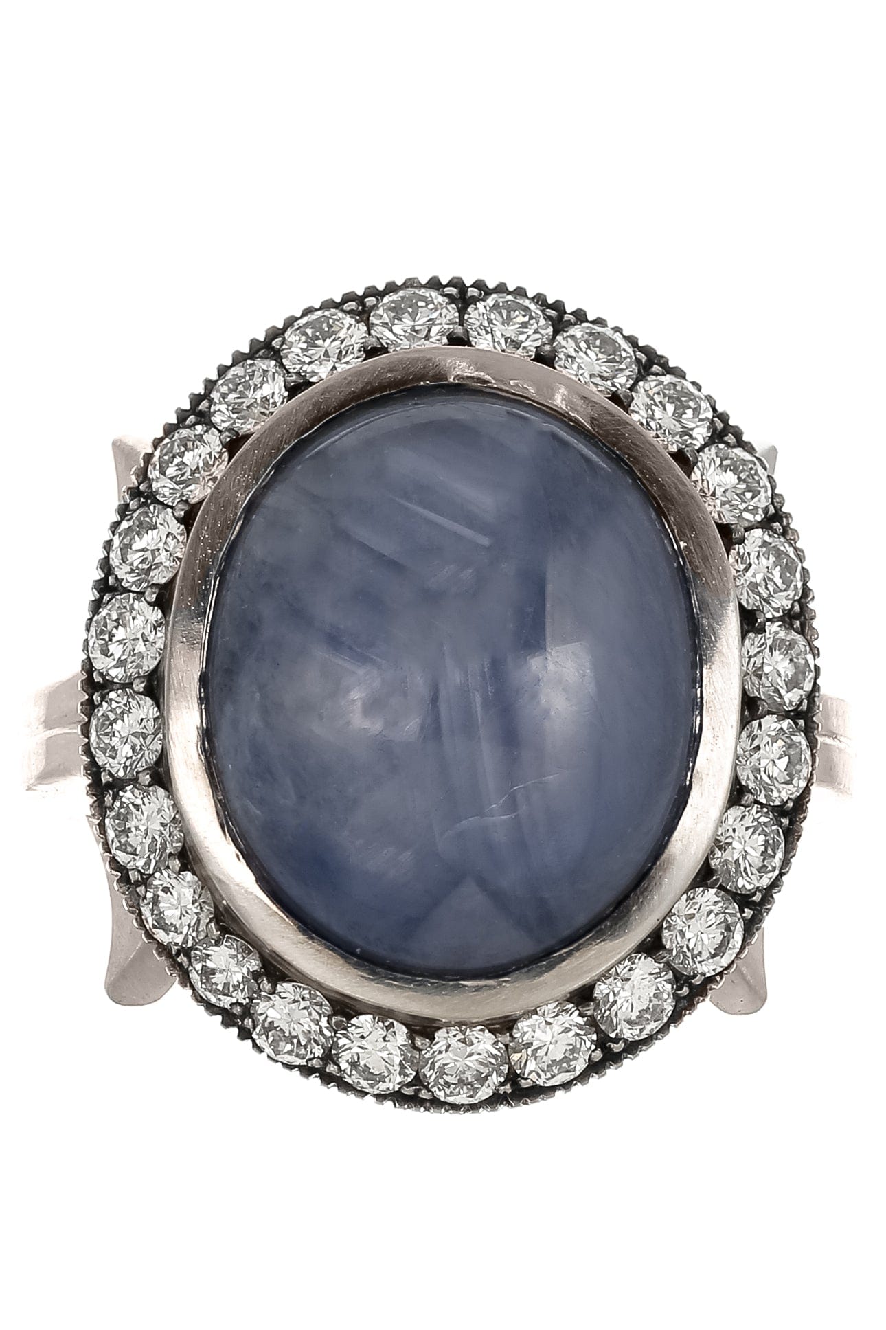 SYLVA & CIE-No Heat Sapphire Ring-WHITE GOLD