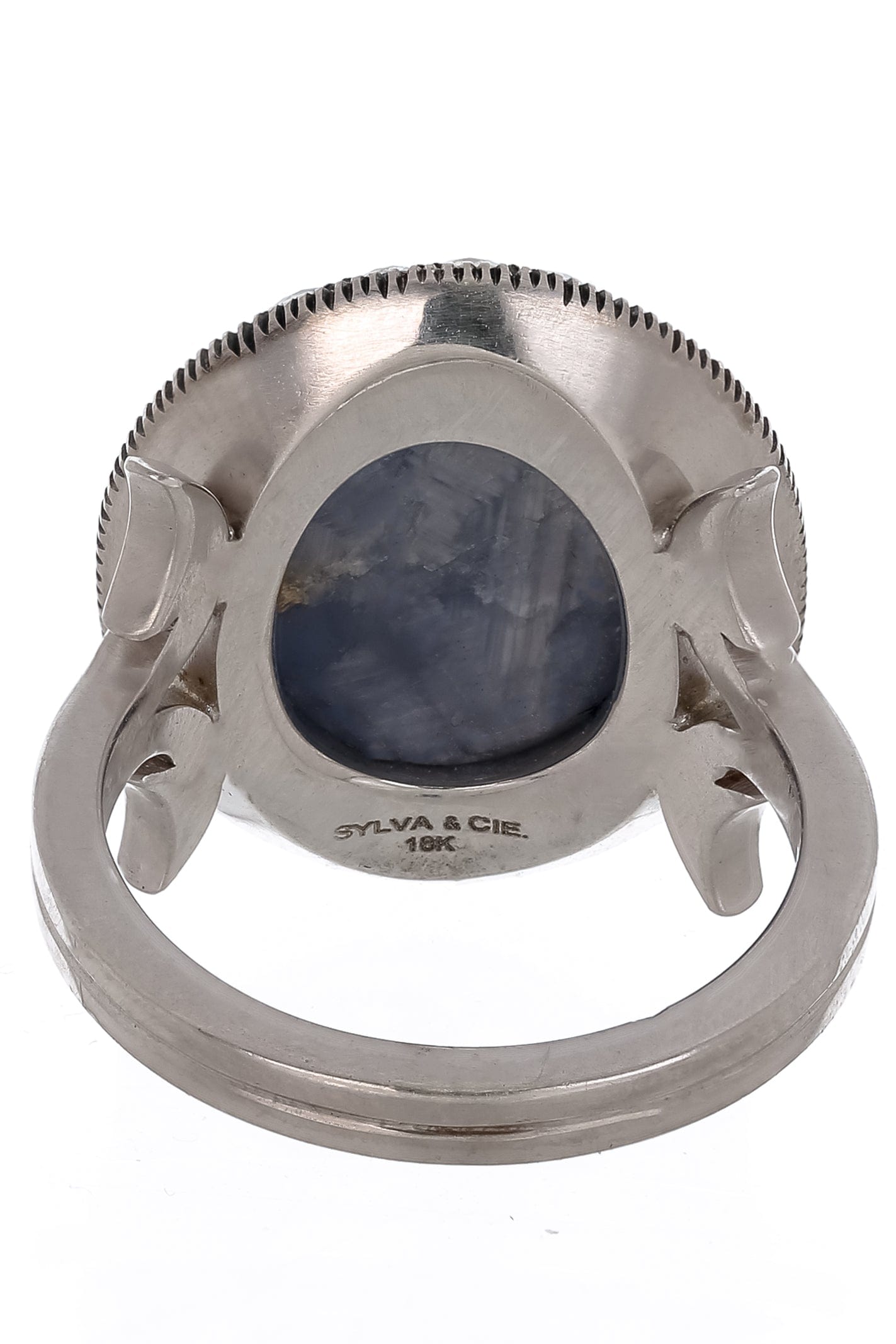SYLVA & CIE-No Heat Sapphire Ring-WHITE GOLD