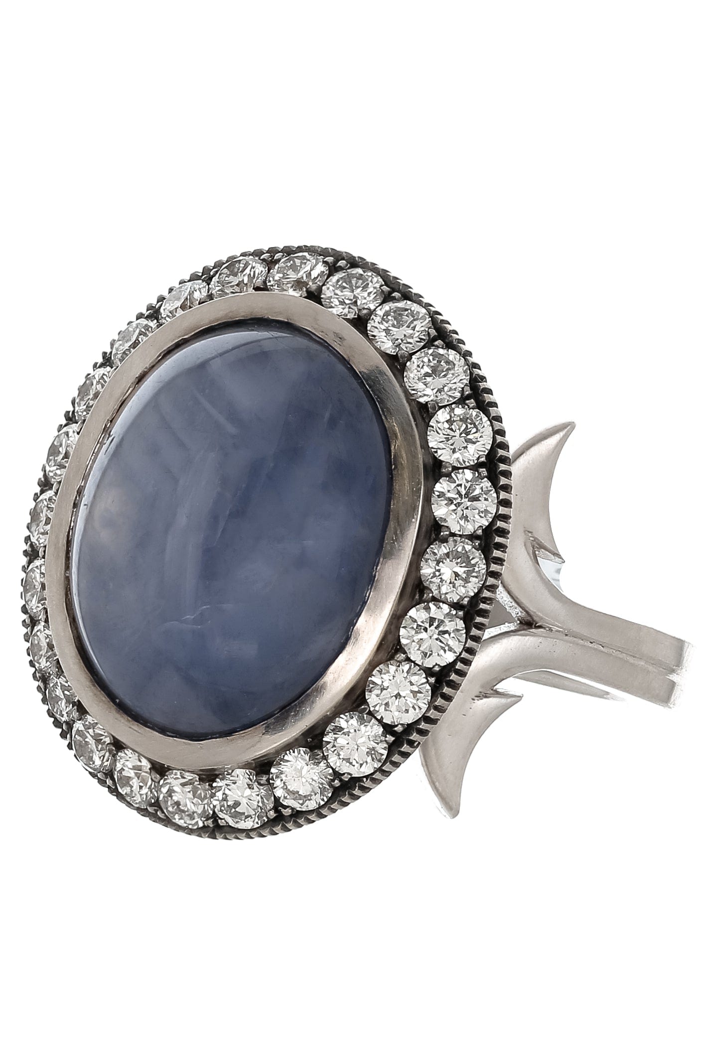 SYLVA & CIE-No Heat Sapphire Ring-WHITE GOLD