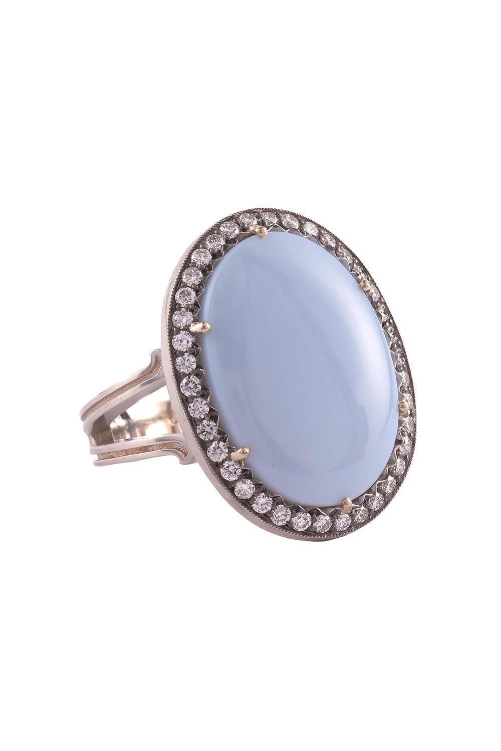 Opal Diamond Oregan Ring-WHITE GOLD-7.25-JEWELRYFINE JEWELRING-SYLVA & CIE