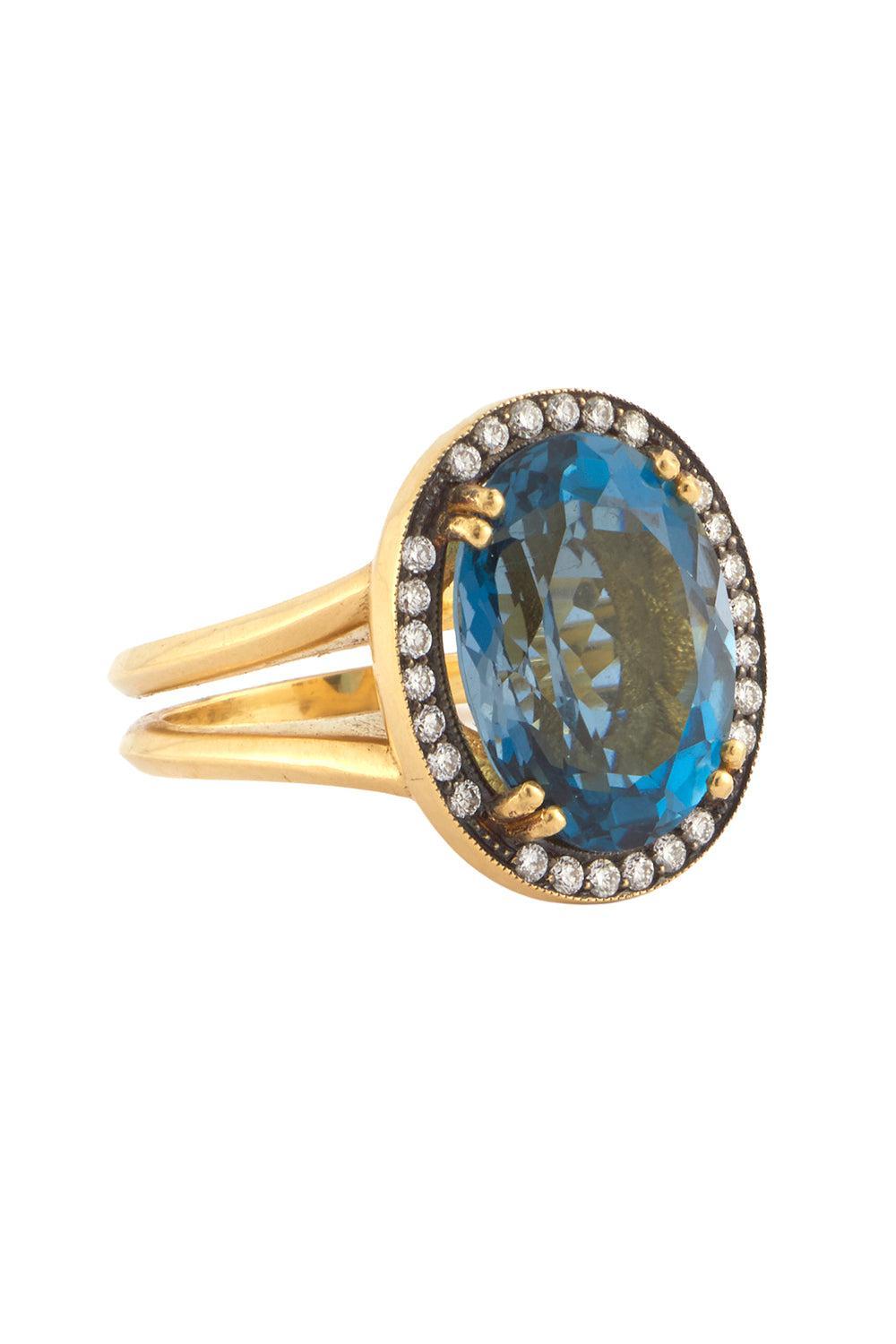 Topaz Diamond Oval Ring-YELLOW GOLD-6.25-JEWELRYFINE JEWELRING-SYLVA & CIE