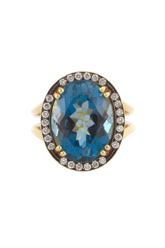 Topaz Diamond Oval Ring-YELLOW GOLD-6.25-JEWELRYFINE JEWELRING-SYLVA & CIE