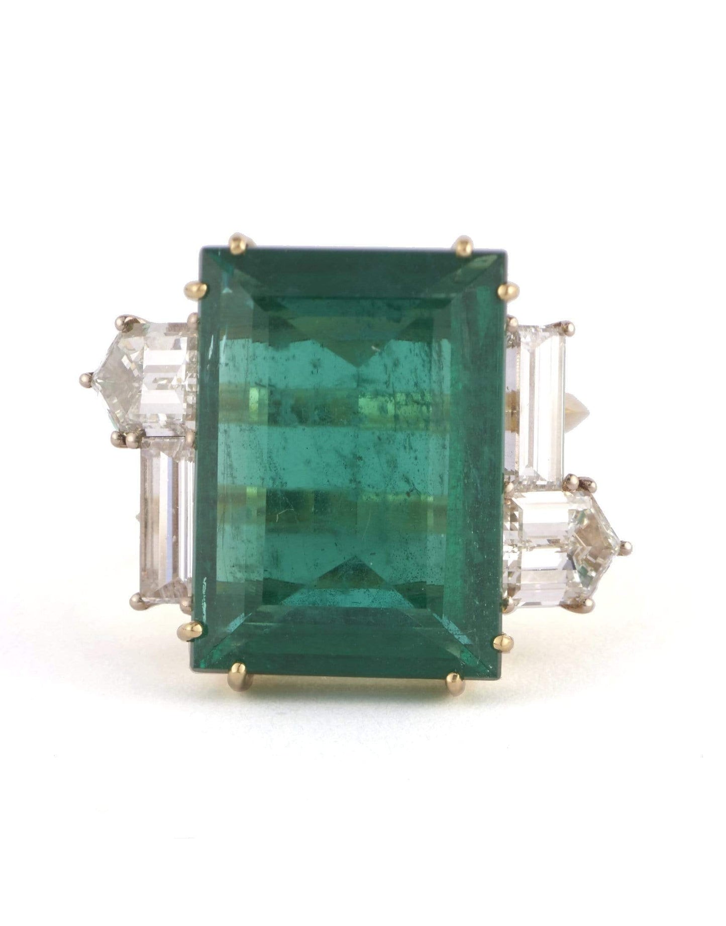 SYLVA & CIE-Zambian Emerald and Diamond Ring-YELLOW GOLD