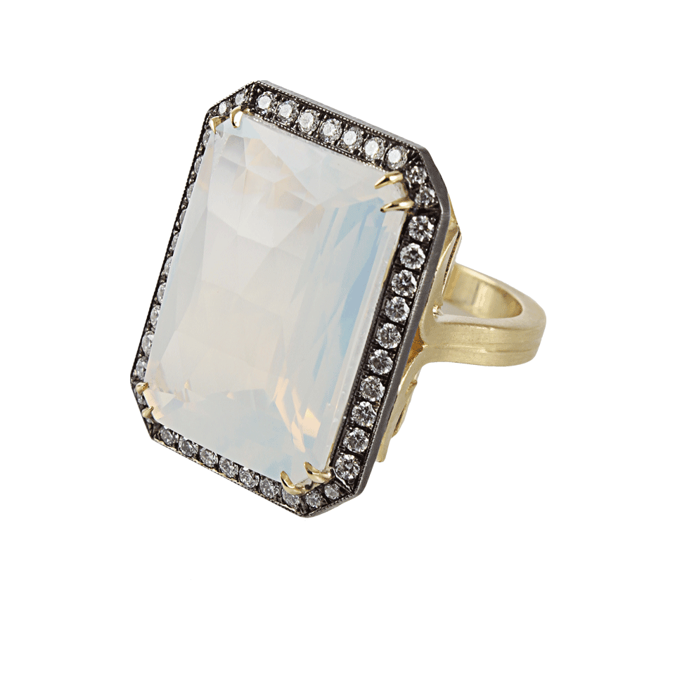 Diamond Moonstone Ring