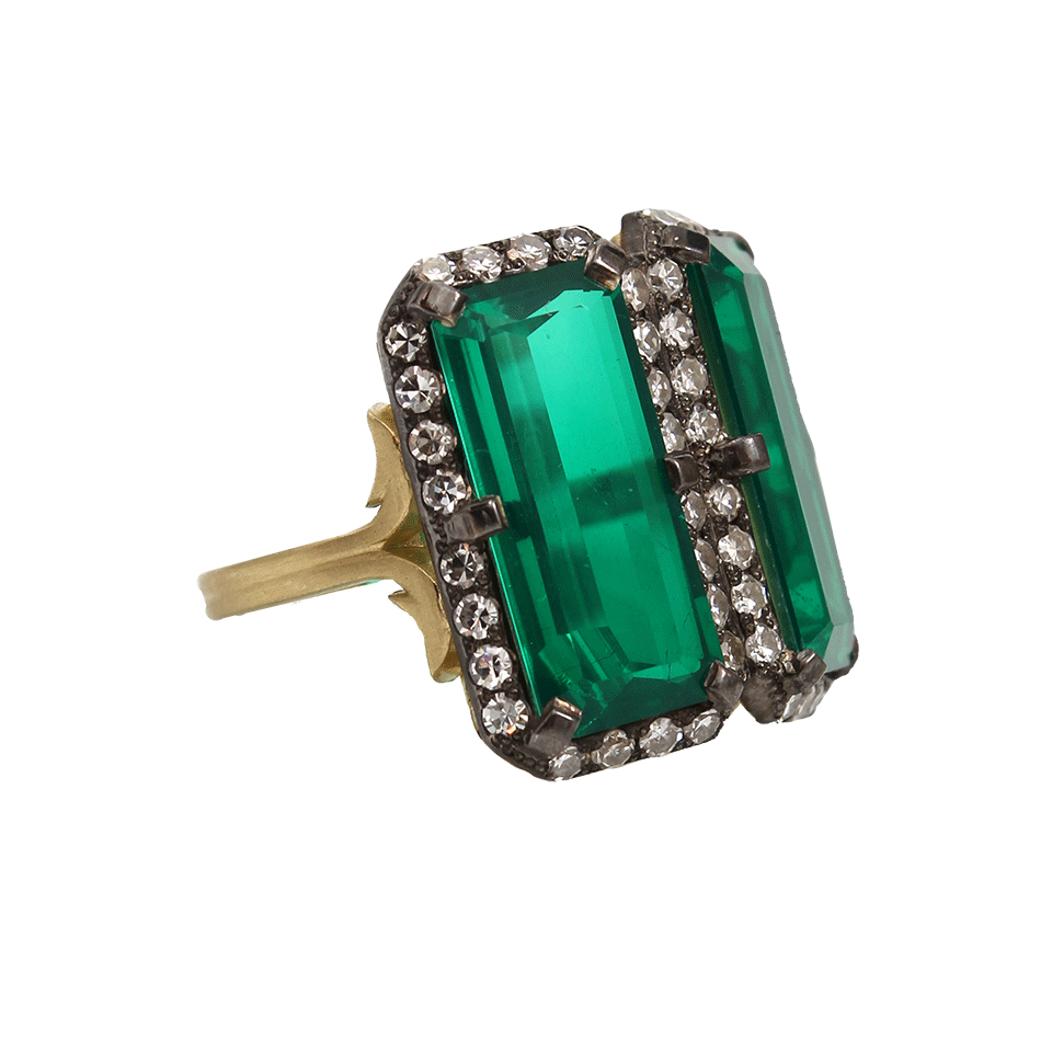 SYLVA & CIE-Beryl Diamond Doublet Ring-YELLOW GOLD