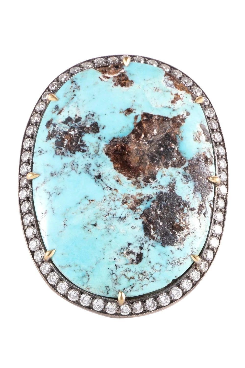 SYLVA & CIE-Sleeping Beauty Turquoise Ring-YELLOW GOLD