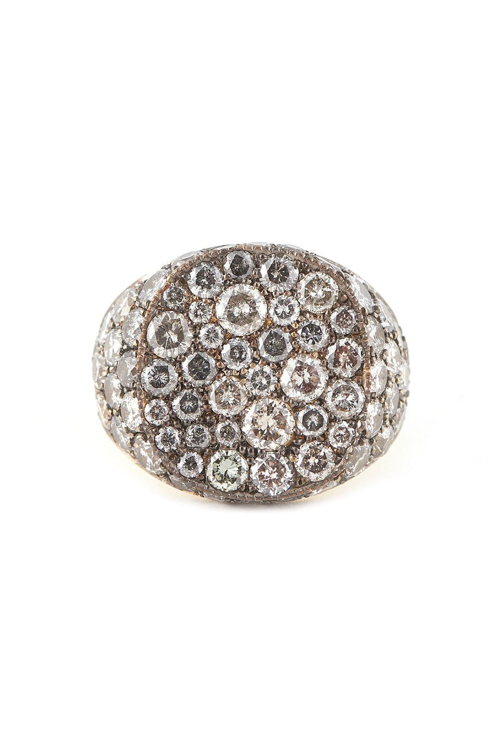 SYLVA & CIE-Grey Diamond Signet Ring-YELLOW GOLD