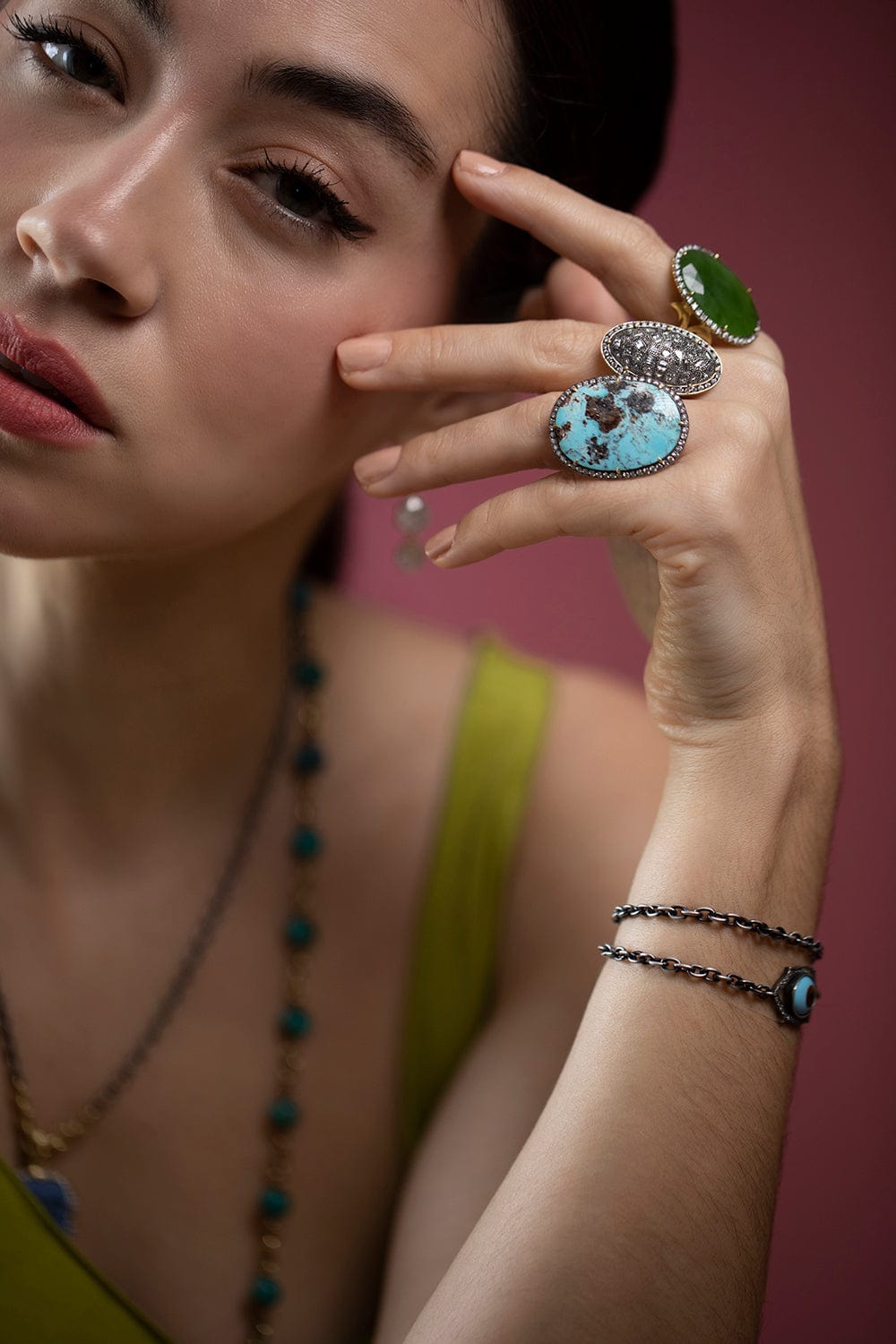 SYLVA & CIE-Oval Jade Ring-YELLOW GOLD