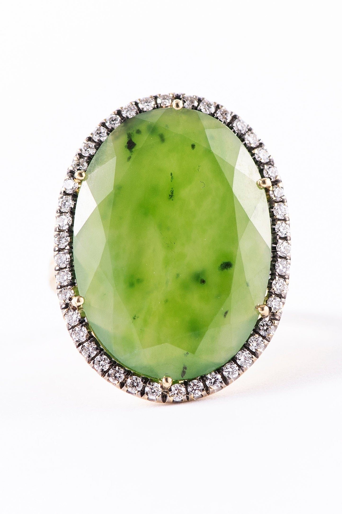 SYLVA & CIE-Oval Jade Ring-YELLOW GOLD