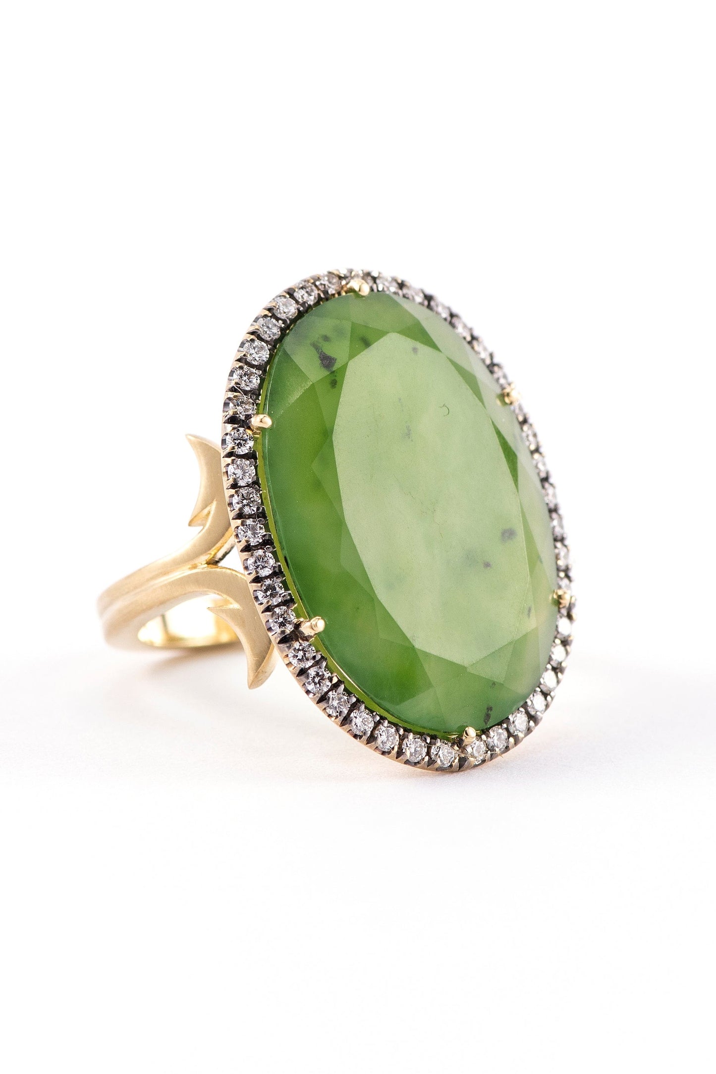SYLVA & CIE-Oval Jade Ring-YELLOW GOLD