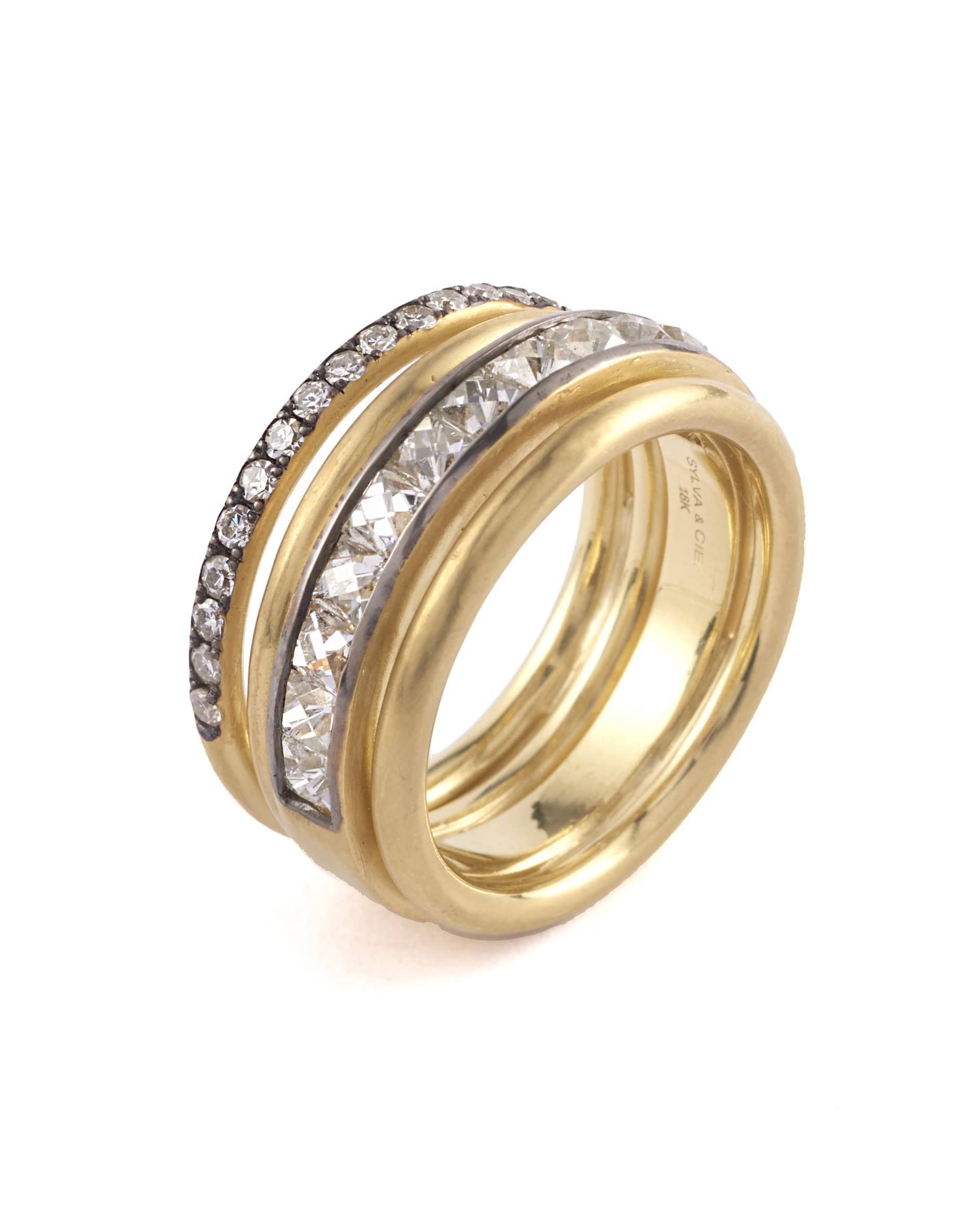 SYLVA & CIE-Spiral French Cut Ring-YELLOW GOLD