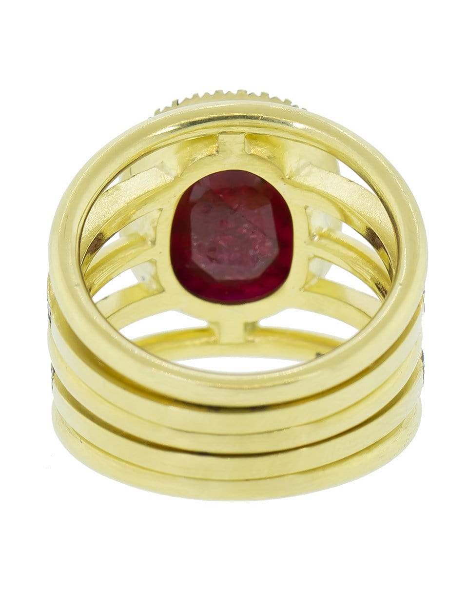 SYLVA & CIE-Mozambique Ruby and Diamond Ring-YELLOW GOLD