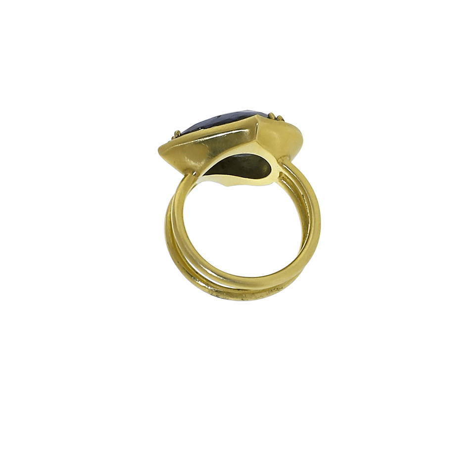 SYLVA & CIE-Pear Shaped Sapphire Ring-YELLOW GOLD