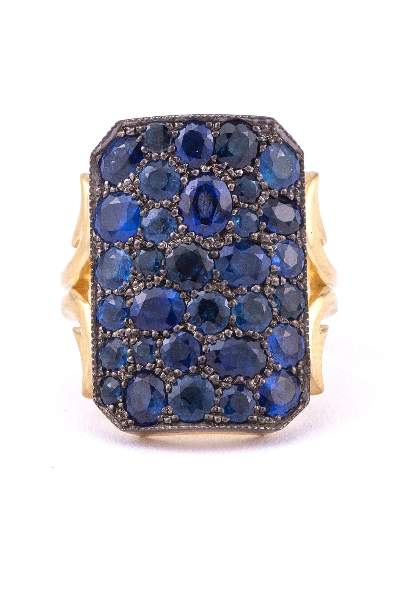 SYLVA & CIE-Sapphire Ten Table Ring-YELLOW GOLD