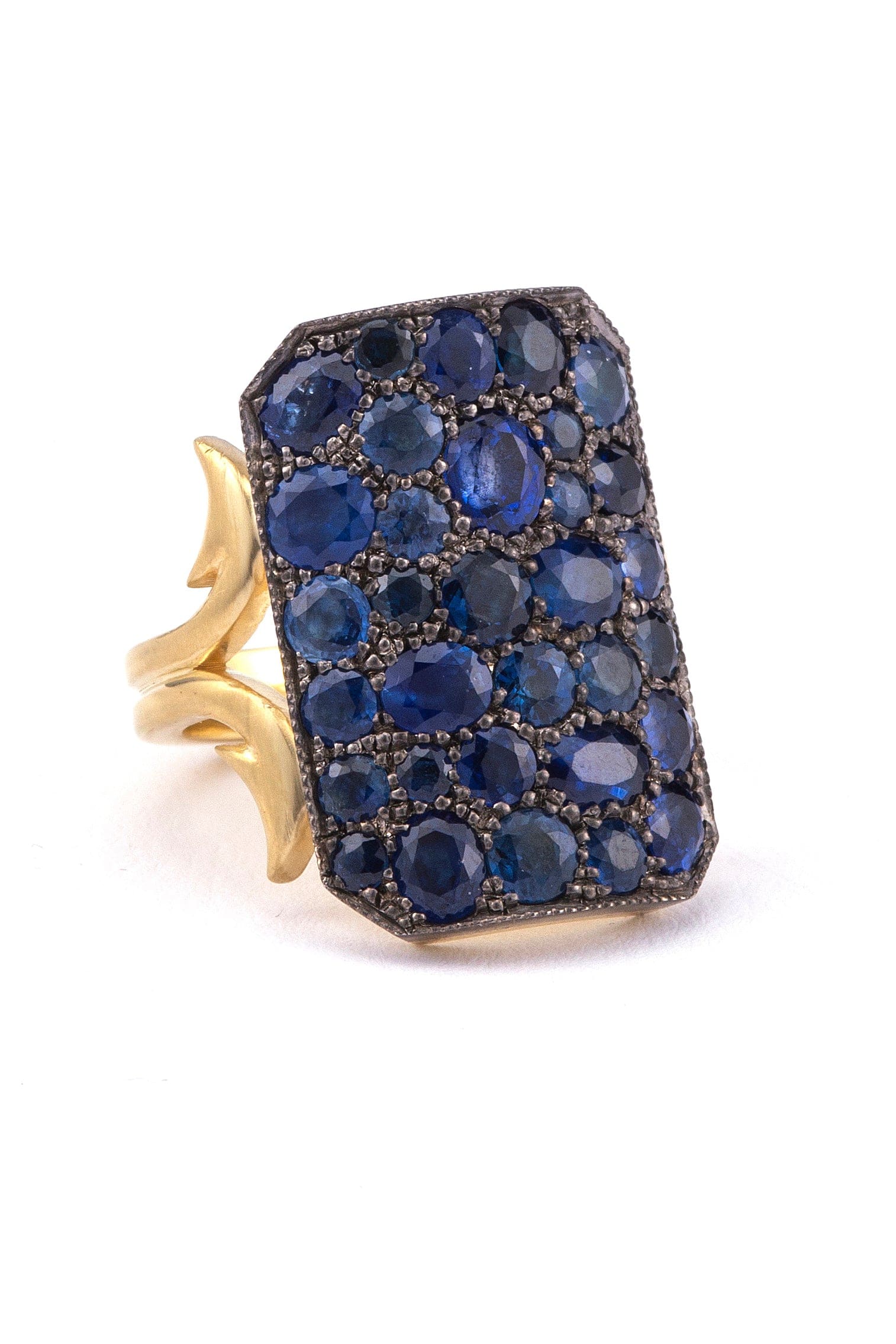SYLVA & CIE-Sapphire Ten Table Ring-YELLOW GOLD