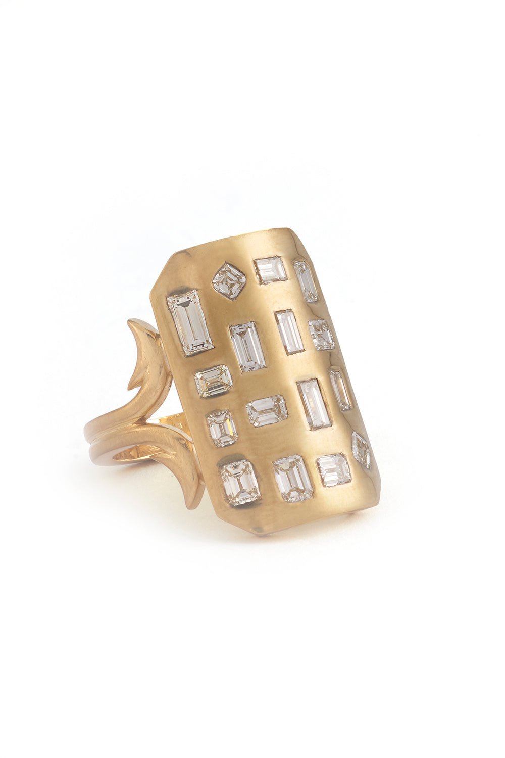 SYLVA & CIE-Baguette Diamond Ten Table Ring-YELLOW GOLD