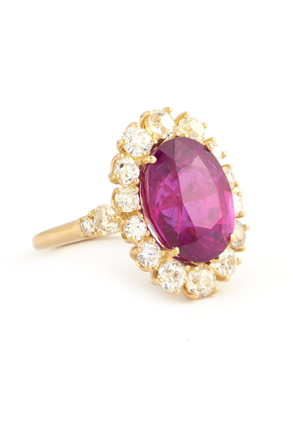 SYLVA & CIE-Ceylon Ruby Diamond Ring-YELLOW GOLD